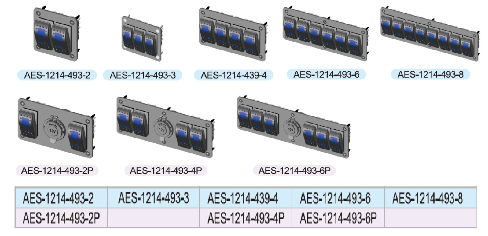 1214-493-2/3/4/6/8/2P/4P/6P
