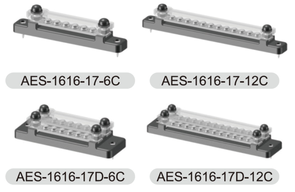 Battery Terminals & Terminal Blocks 1616-17-6C/17-12C/17D-6C/17D-12C